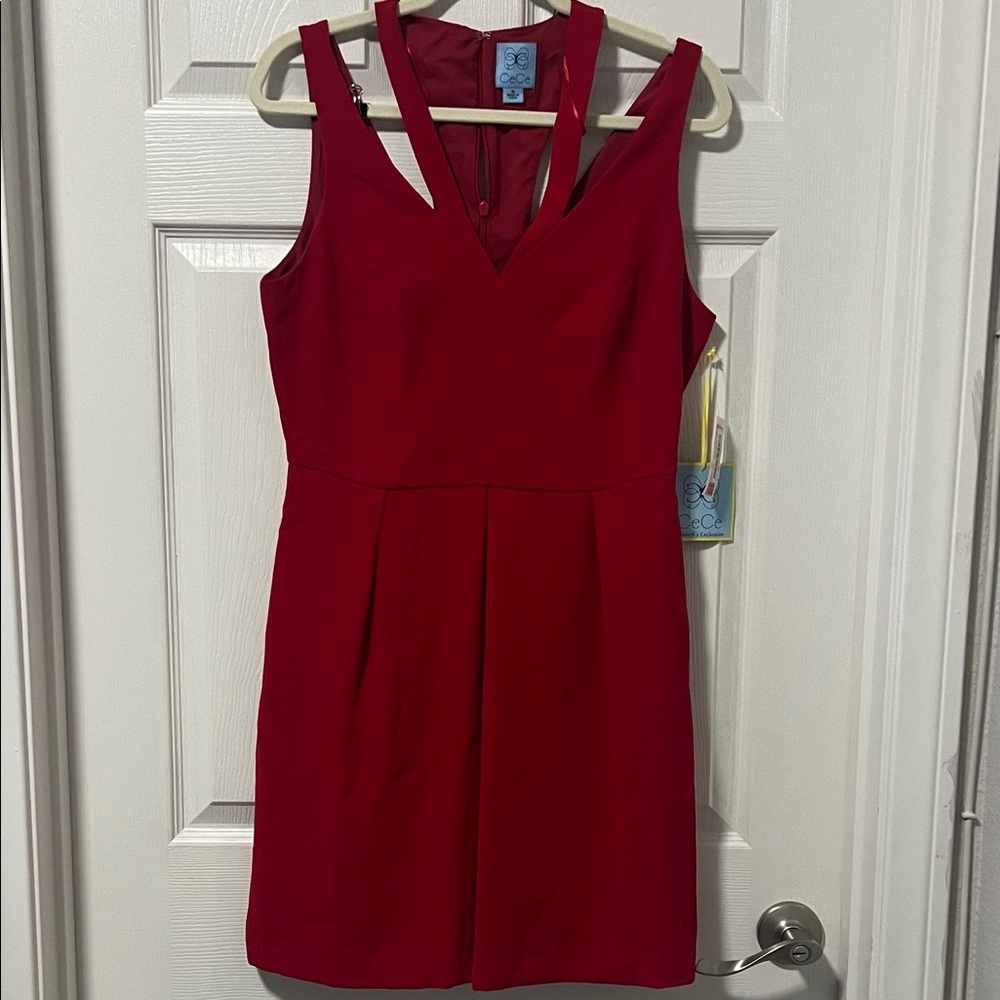 Cece Red Sleeveless Dress